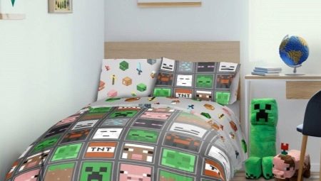 Peralatan tempat tidur gaya Minecraft