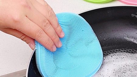 Silicone scouring pads: types and uses