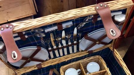 Alegerea unui set într-o valiză de picnic