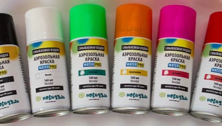 Funktioner av färger i sprayburkar för tyg