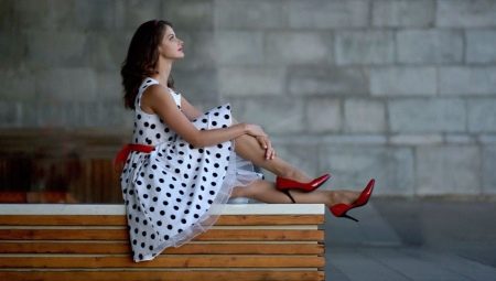 Variety of white dresses with polka dots and creating looks with them