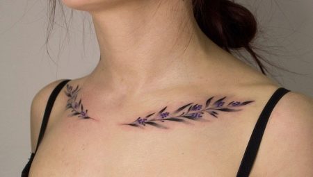 Tetování na klíční kosti pro dívky