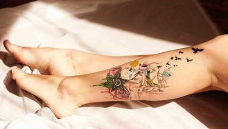 Tatuering på benet för tjejer