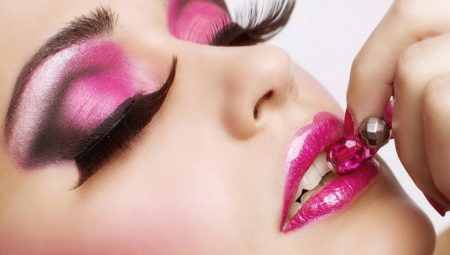 Roze make-up doen