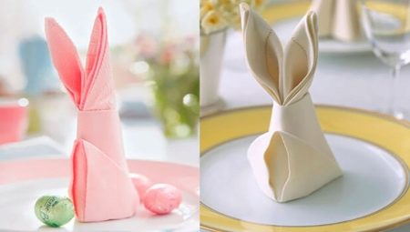 วิธีทำกระต่ายหรือกระต่ายจากผ้าเช็ดปาก?