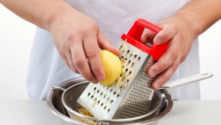 Description and selection of a grater for cooking potato pancakes