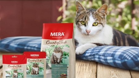 คุณสมบัติของอาหารสำหรับแมวและแมว MERA