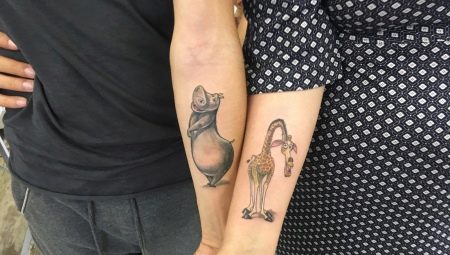 Pair of tattoos for lovers