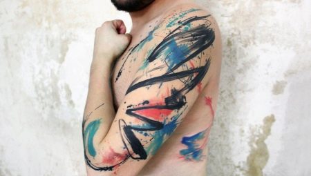 Iba't ibang mga tattoo sa estilo ng abstraction