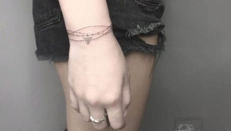 Variety of tattoos in the form of bracelets