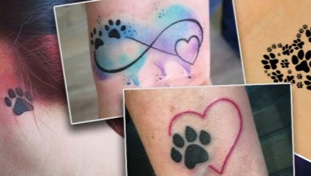 Tattoo Cat paws: kahulugan at sketch