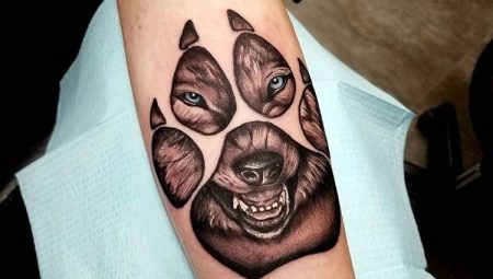 Wolf paw tattoo: kahulugan at sketch