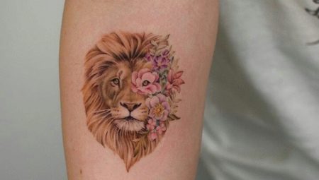 Tatuaje de león para niñas