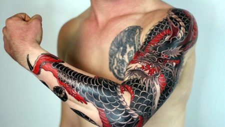 Japoniško stiliaus tatuiruotės rankovės