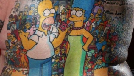 Simpsonovi tetování: rysy a náčrtky