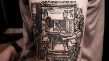 Tatuaje en estilo grabado