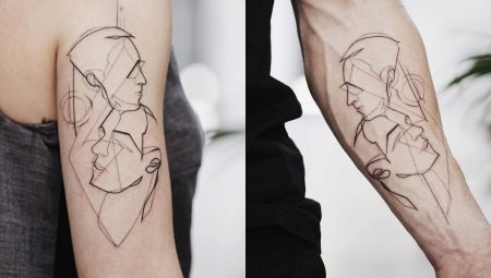 Tetoválás vonalmunka stílusában