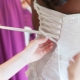 How to lace up a corset on a wedding dress?