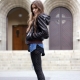 Women's leather jacket with a hood is a hit of this year
