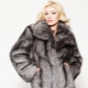 Silver fox fur coat