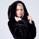 Fur coat with a hood