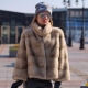 Mink transformable fur coat