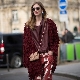 The combination of burgundy color in clothes