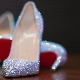 Shoes with rhinestones