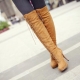Brown suede boots