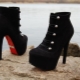 Heeled suede ankle boots