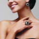 Ring with black diamond