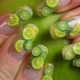 Lime manicure design