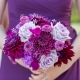 Bó hoa cô dâu màu tím: sự kết hợp tốt nhất và mẹo để lựa chọn