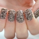 Ideer til at skabe en manicure med hieroglyffer