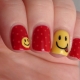 Ideas for beautiful nail design with emoticons