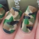 How to make and arrange a camouflage manicure?