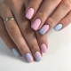 Roze en blauwe manicure: kenmerken en originele ideeën