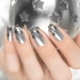 Silver manicure: mga tampok ng dekorasyon at mga uso sa fashion