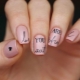 Opciones para una hermosa manicura con letras en las uñas.
