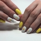 Manicure kuning dan putih: reka bentuk dan idea hiasan terbaik