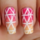Ideas for trendy manicure design using ribbons