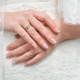 Idea untuk manicure reka bentuk perkahwinan untuk kuku lanjutan