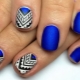 Matowy niebieski manicure: cechy i odmiany projektowe