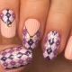 Original manicure options with rhombuses