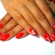 Extended nails in red