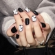 Czarno-białe opcje manicure na krótkie paznokcie