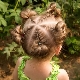Peinados para niñas de 2-3 años para cabello corto.