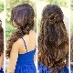 Gyönyörű frizurák nagyon hosszú hajra