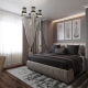 Neoklasicisma stila guļamistabas apdare