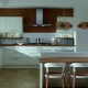 Dapur putih dengan kayu: jenis dan pilihan